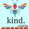 Bee kind autism awareness svg
