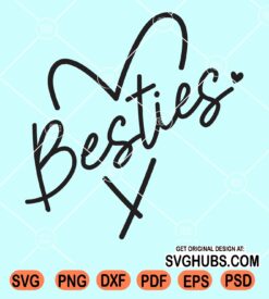 Besties heart svg