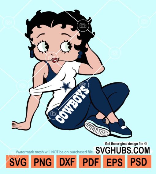 Betty Boop Dallas Cowboys svg