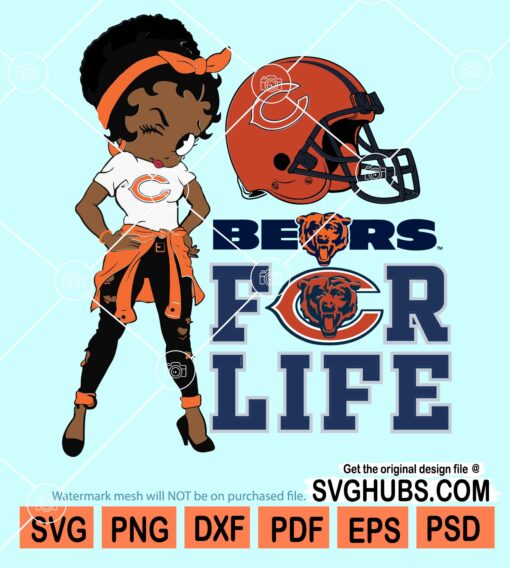 Betty bears boop football for life svg