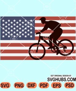 Biker American flag svg