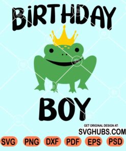 Birthday boy frog svg