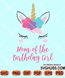 Birthday unicorn svg