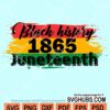 Black history 1865 Juneteenth svg