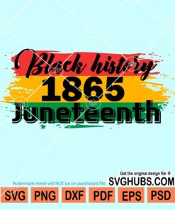 Black history 1865 Juneteenth svg