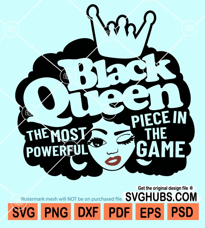 Black Queen the Most Powerful Piece in the Game SVG Chess 