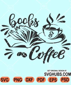 Books and coffee svg