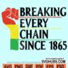 Breaking every chain since 1865 svg