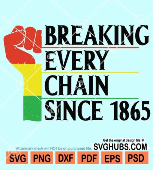 Breaking every chain since 1865 svg