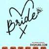 Bride heart svg