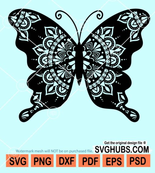 Butterfly mandala svg