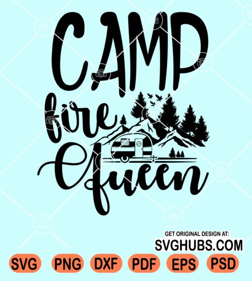 Campfire queen svg file