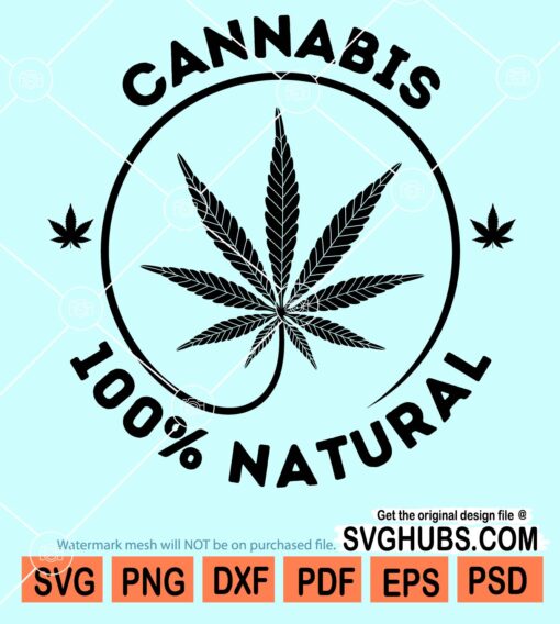 Cannabis 100% Natural svg