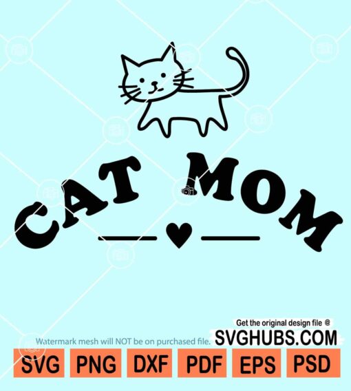 Cat mom svg