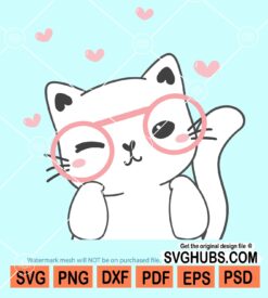 Cat with sunglasses svg