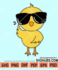 Chick with sunglasses svg