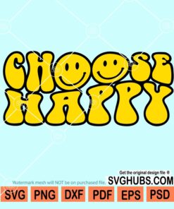 Choose happy wavy letters smiley faces svg