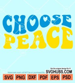 Choose peace retro svg