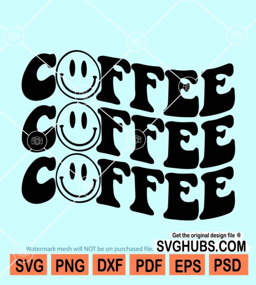 Coffee wavy letters svg