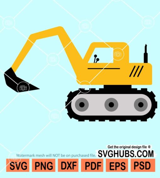Construction truck excavator clipart svg