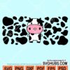 Cow print Libbey glass wrap svg