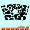 Cow print pattern full wrap venti cold cup svg