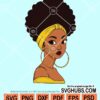 Cute afro girl svg