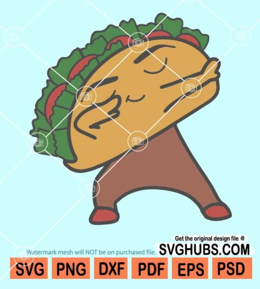 Dabbing taco svg