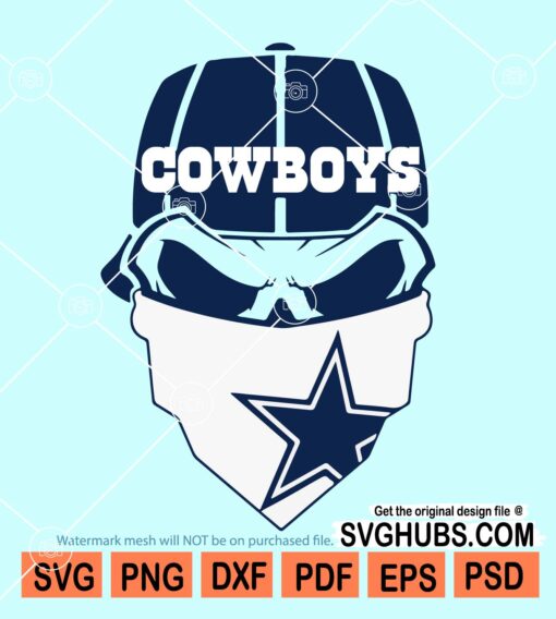 Dallas Cowboys bandana mask SVG