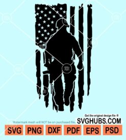 Distressed USA veteran flag svg