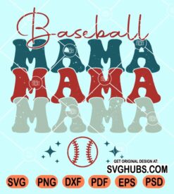 Distressed baseball mama svg