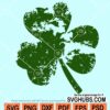 Distressed clover svg