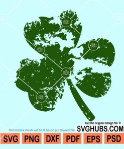 Distressed clover svg