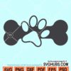Dog bone and paw svg