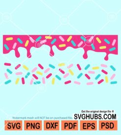 Donut sprinkles libbey glass wrap svg