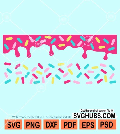 Donut sprinkles libbey glass wrap svg