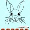 Easter bunny head svg