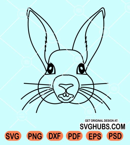 Easter bunny head svg