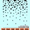Falling hearts svg