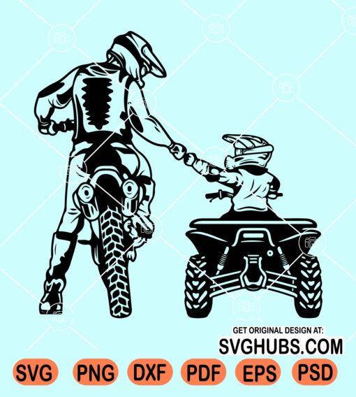 Father and Son ATV Svg