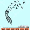 Feather and doves svg