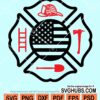Fire department American flag svg