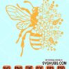 Floral bee svg