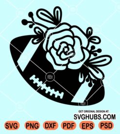 Floral football svg