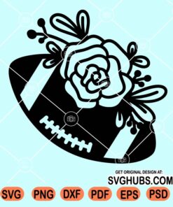 Floral football svg