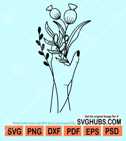 Floral hand svg