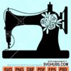 Floral sewing machine svg