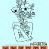 Floral woman body svg