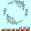 Floral wreath svg