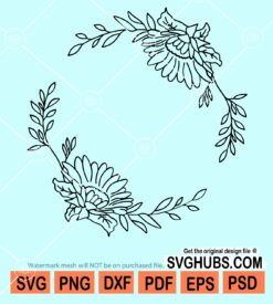 Floral wreath svg